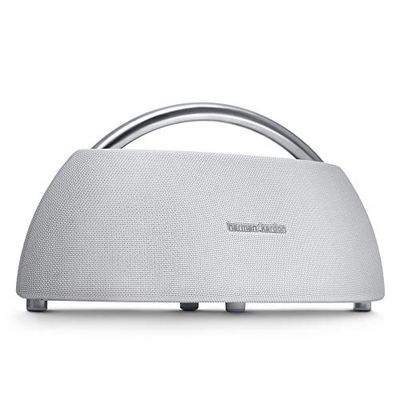 Harman Kardon Go + Play Diffusore Bluetooth Portatile con Batteria Ricaricabile e Doppio Microfono, Bianco