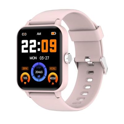 Blackview R30 - Montre Connectée Remise en Forme - Écran 1,83" - +100 Modes d'Entraînement - Notifications - Résistance Immersion - Autonomie 7 Jours - Rose