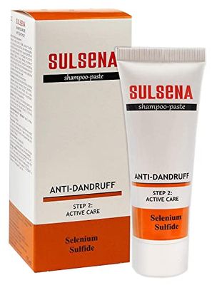 Pâte Anti-Pelliculaire SULSENA - Solution 2 en 1 pour Hommes et Femmes - Pâte pour Cheveux Gras - Shampooing et Soin Efficace - 75ml. Solution complète pour un cuir chevelu sain.