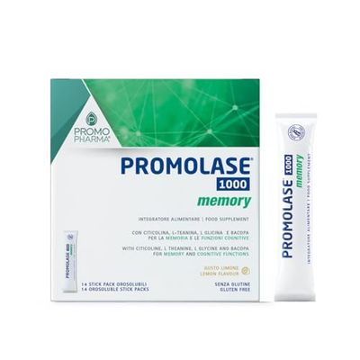 Promolase 1000 Memory - Integratore Alimentare Per la memoria e le funzioni cognitive - 14 stick da 1,5 g