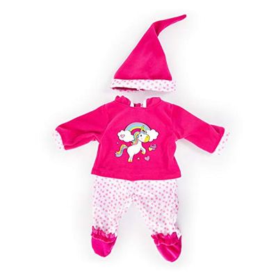 Bayer Design 83890AA Clothing for 13 to 15 inch Dolls, Trousers, top and Cap, Set, Outfit with Unicorn