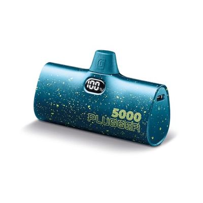 Cellularline | PLUGGER | Caricabatterie Portatile Senza Cavo - Amperaggio 5000mAh - Power Delivery 20W - LCD Display – Input 1xUSB-C port 18W / 1xUSB-C Connector 18W - Output 1xUSB-C 20W - Blu