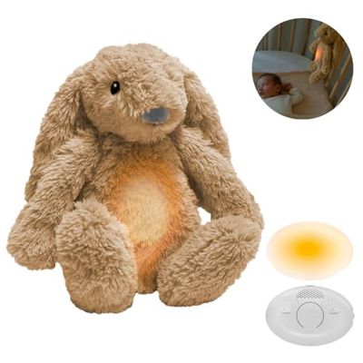 ZAZU - Ro le Lapin | Aide au Sommeil pour Bébé avec Batterie Rechargeable Veilleuse Multicolore, Sons Apaisants, Capteur de Pleurs, Arrêt Automatique & Charge USB-C