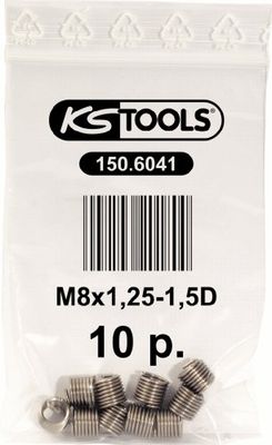 KS TOOLS Insert fileté M8 x 1,25, 10,8 mm, lot de 10