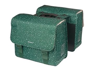 Basil Flair MIK - Borsa doppia da bicicletta, 35 l, impermeabile, in poliestere riciclato, con piastra adattatore MIK bloccabile, perfetta per la città e la vita quotidiana