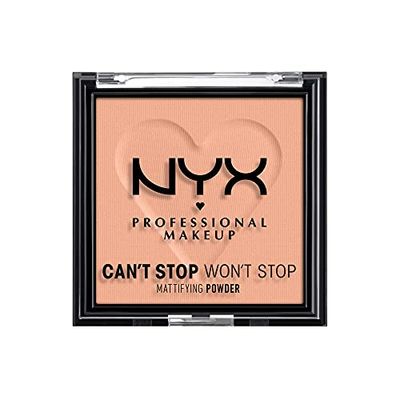 NYX Professional Makeup Can't Stop Won't Stop Polvos Matificantes, Acabado Mate, Tono Peach