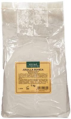 Arcilla blanca superventilada para tratamientos purificantes de piel y cabello – 1 kg – Producto herbal fabricado en Italia