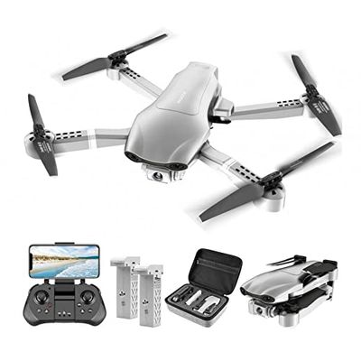 LUXWALLET- Nocchi Vicky 4D Juguete, Vehículos, Drones controlados por aplicación o por Control Remoto, Color Plata, One Size (F10)