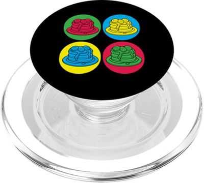 Panqueques Vibrante Pop Art Delicia de Desayuno PopSockets PopGrip para MagSafe