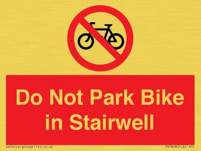 Do Not Park Bike in Trapbord - 100x75mm - A7L