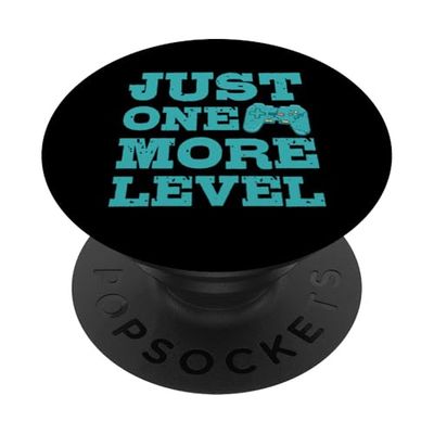 Retro Gamer Solo Un Nivel Más PopSockets PopGrip Adhesivo