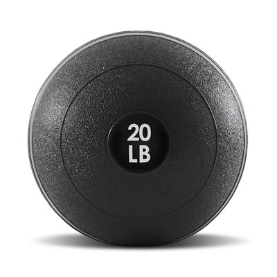 ProsourceFit Slam Medicine Balls 5, 10, 15, 20, 25, 30, 50 lbs gladde en loopvlak, getextureerde grip dode gewichtsballen voor kracht- en conditioneringsoefeningen, cardio- en kerntrainingen