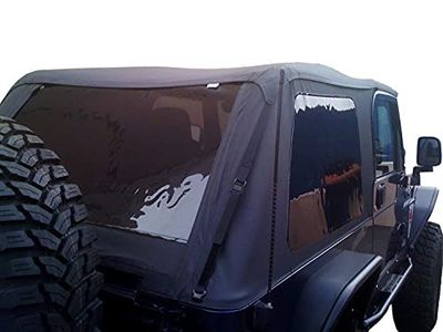 RAMPAGE PRODUCTS Frameless Trail Top for Jeep Wrangler TJ | Tinted Windows, Sail Cloth, Black Diamond | 109735 | Fits 1997-2006 Jeep Wrangler TJ (Excluding LI Unlimited)