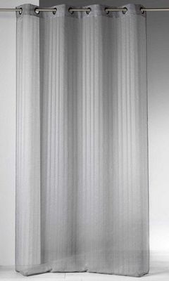 Home Maison 806544 Fantaisie gordijn, etamin, polyester, 140 x 240 cm, grijs