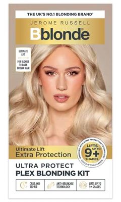 Jerome Russell Bblonde Ultra Protect PLEX Blonding Kit | Lifts Up to 9+ Levels | PLEX Technology for Protection and Conditioning