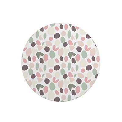 Questo Casa, Rund musmatta med digitalt tryck, halkfri baksida, för kontor och hem, diameter: 22 cm