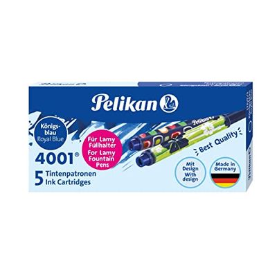 Pelikan 338293 Inktpatronen 4001 voor LAMY vulpennen, koningsblauw, 5 stuks