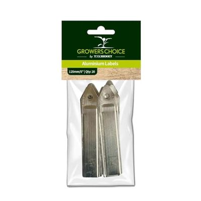 Tildenet - Etichette in Alluminio, 125 mm, Colore: Argento
