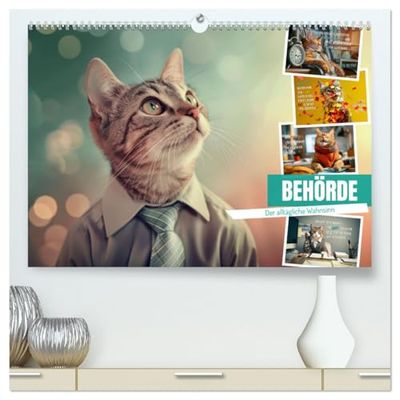 BEHÖRDE Der alltägliche Wahnsinn (hochwertiger Premium Wandkalender 2025 DIN A2 quer), Kunstdruck in Hochglanz: Denken ist wie googeln, nur krasser