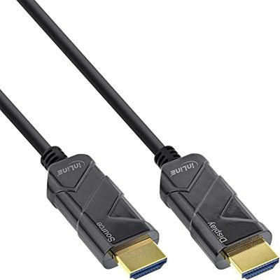 InLine® Cavo HDMI AOC Ultra High Speed HDMI 8K4K, nero, 70 m