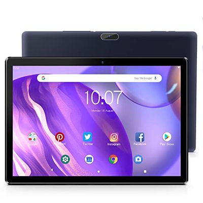 PRITOM Android WiFi Tablet z systemem Android 13, 64 GB ROM, rozszerzenie do 512 GB, czterordzeniowy procesor, ekran HD IPS, bateria 5000 mAh, podwójny aparat, Bluetooth, czarny