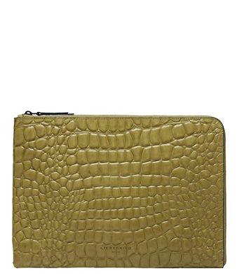 Liebeskind PB Croco, Funda para Ordenador portátil/Tableta para Mujer, Matcha, OneSize (HxBxT 18cm x 25cm x 1cm)