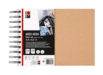 Marabu - Ring Binder Mixed Media Fine Grained Paper Acid and Fade-resistant, for High-Colour Processes