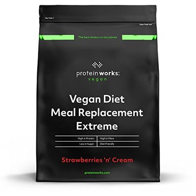 Sostituto del Pasto Dietetico Vegano Extreme | Panna & Fragole | 2kg