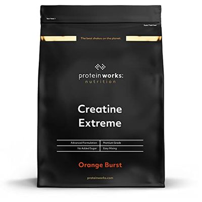 THE PROTEIN WORKS Creatine Extreme en Poudre | Formule de créatine | Complément de qualité supérieure pour une croissance musculaire | Avec bêta-analine | Explosion d'Oranges | 400g