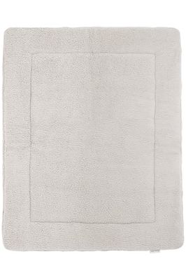 Meyco colchoneta para Parque Infantil Teddy, colchoneta para Parque Infantil (colchoneta de Gateo para bebés, colchoneta para Parque Infantil, Extra Suave, 80 x 100 cm), Greige