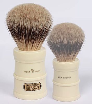 Simpsons Shaving Brushes = Pennello da Barba in Jeans, Modello Milk Churn Best Badger, Unico, Standard