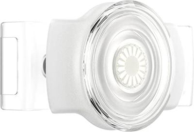 PopSockets: PopGrip Slide Stretch senza adesivo Grip e supporto mobile con bordi quadrati e Top intercambiabile - Compatibile con la maggior parte degli smartphone - Clear on White