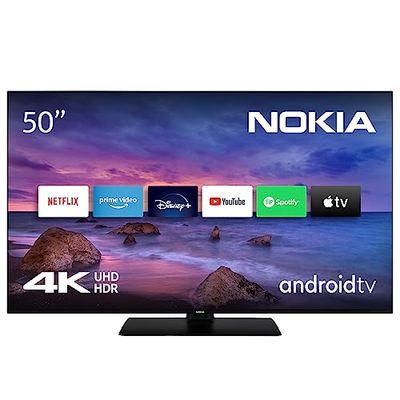 Nokia 50 Tum (120cm) 4K UHD Smart Android TV (DVB-C/S2/T2, Netflix, Prime Video, Disney+) - UN50GV310I - 2023