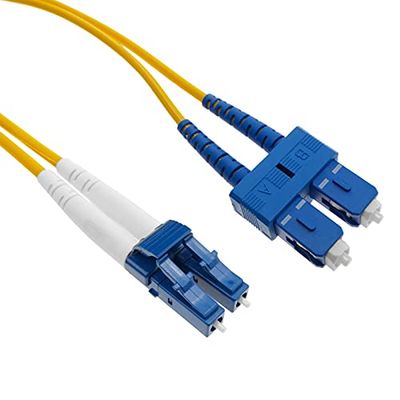 BeMatik - Fiberoptisk kabel LC till SC singlemode duplex 9/125 på 1 m OS2
