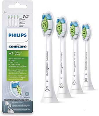 PHILIPS Sonicare Optimal bianco DiamondClean Brushsync abilitato testine di ricambio, bianco, confezione da 4, white, 2018