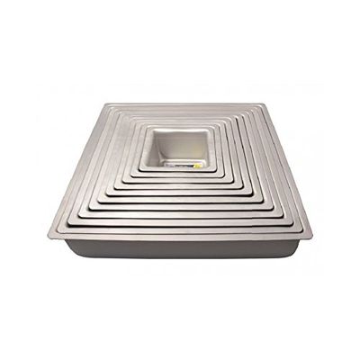 PME Cuadrado Molde para Pastel de Aluminio, Plateado, 12 x 12 x 3 Pulgadas