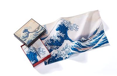 Musearta Unisex gästhanddukar i set om 2 med motivet Great Wave av konstnären Katsushika Hokusai av bomull i storleken 40 x 60 cm, GT2-KH-GW-V433103