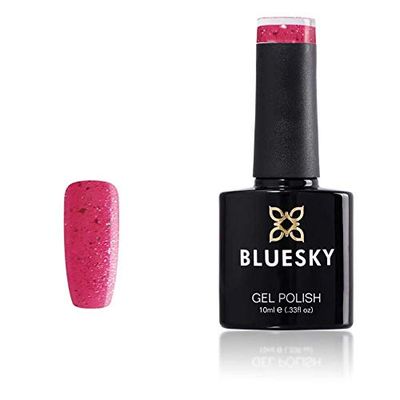 Bluesky Smalto Per Unghie Gel, Pink Glitter, Xk31, Rosa, Luccichio (Per Lampade Uv E Led) - 10 Ml