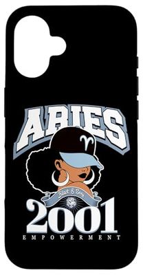 Ariete 2001 Tratti astrologici dello zodiaco della pelle melanata Custodia per iPhone 16