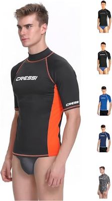 Cressi Rash Guard Man - T-shirt protetora de manga curta para homem em tecido elástico especial