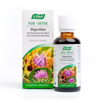 A.VOGEL- Complément Alimentaire Digestion - Foie détox - Réduit les ballonnements et les reflux acides - Extrait de plantes de chardon-marie, artichaut, pissenlit - Principes actifs végétaux bio -50ml