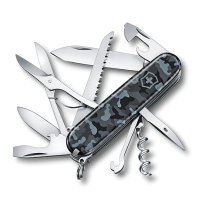 Victorinox Taschenmesser Huntsman (15 Funktionen, Schere, Holzsäge, Korkenzieher, Kapselheber, Drahtabisolierer)