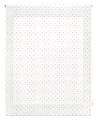 Blindecor Estore de enrolar em tecido, branco com manchas bege, 140 x 180 cm