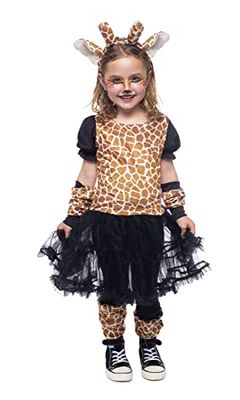Rubies Costume Giraffa Tutu per ragazze, vestito con tutu e coda, diadema, guanti, scaldamuscoli e collant, originale, ideale per Halloween, Natale, carnevale e compleanno.