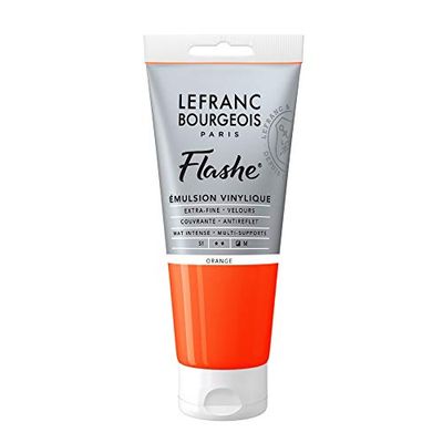 Lefranc Bourgeois Acrylic Vinyl Emulsion, Orange, 80ml Tube-Vinylfarbe