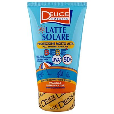 DELICE Solmjölk för barn SPF 50+ UVA UVB Vitamin E – 100 ml solskydd