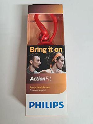 Philips ActionFit shq1250trd czerwone słuchawki douszne w uchu – słuchawki (w uchu, pałąk na ucho, 15 – 22000 Hz, 10 mW, 106 dB, 32 omy)
