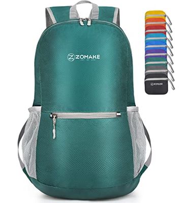 ZOMAKE Mochila Plegable Ultraligera - Mochilas de Senderismo Pequeña Mochila Con Resistencia Al Agua 20L Para Hombre Mujer Viaje Trekking Deporte(Verde militar)