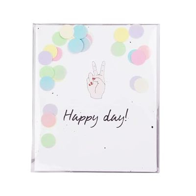 Tarjetas de confeti - Feliz día