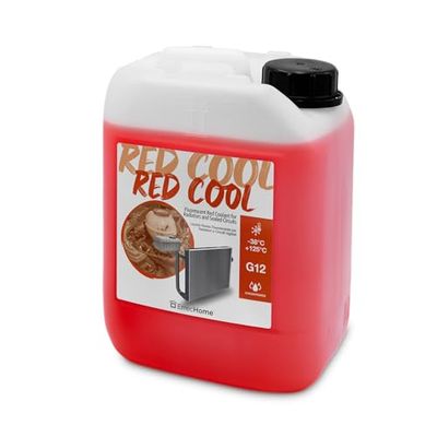 ErrecHome Red Cool, Red Coolant and Antifreeze Concentrate, Fluorescent Formulation with organic-based OAT inhibitor package, G12, 5 Litre